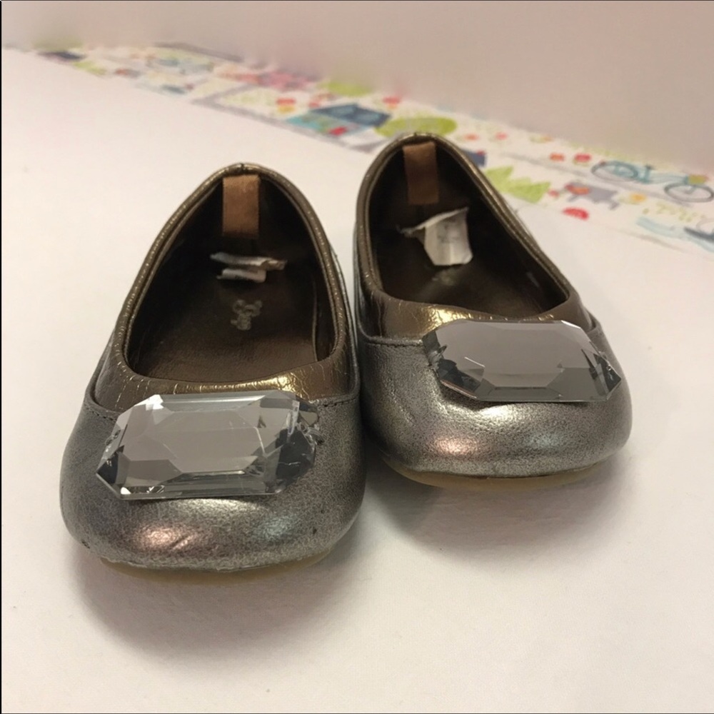 GAP Toddler Silver Flats With Jewel Detail